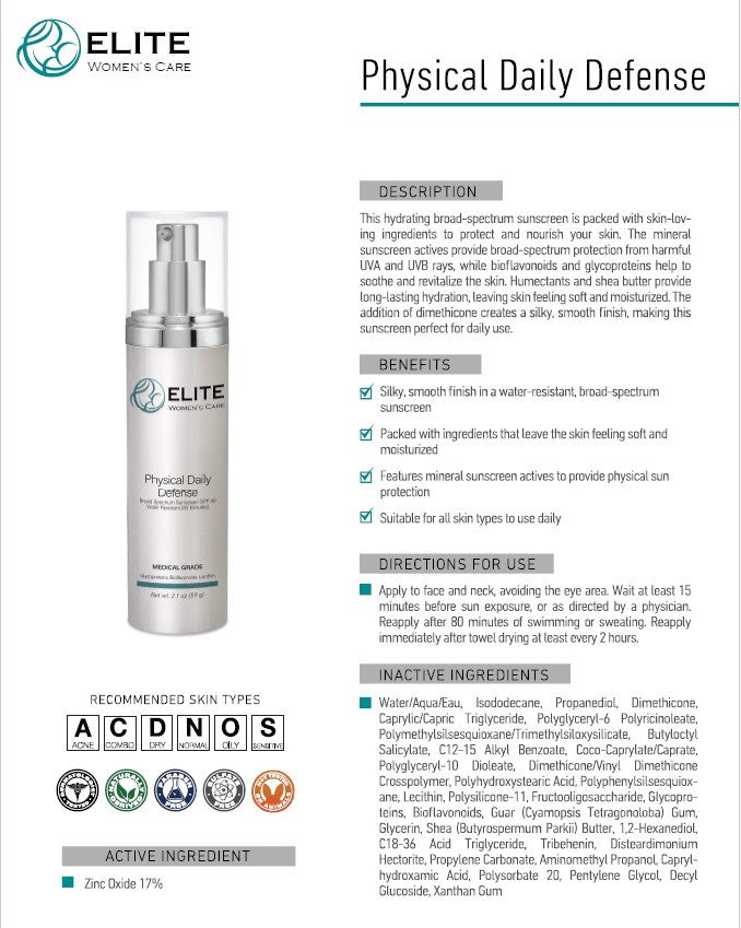 ELITE Physical Daily Defense SPF 40